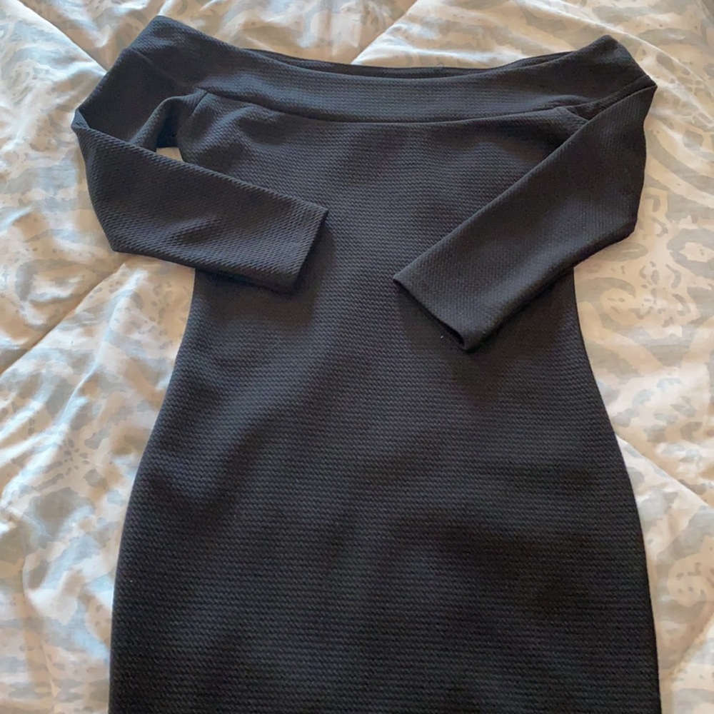 Off Shoulder Black Dress